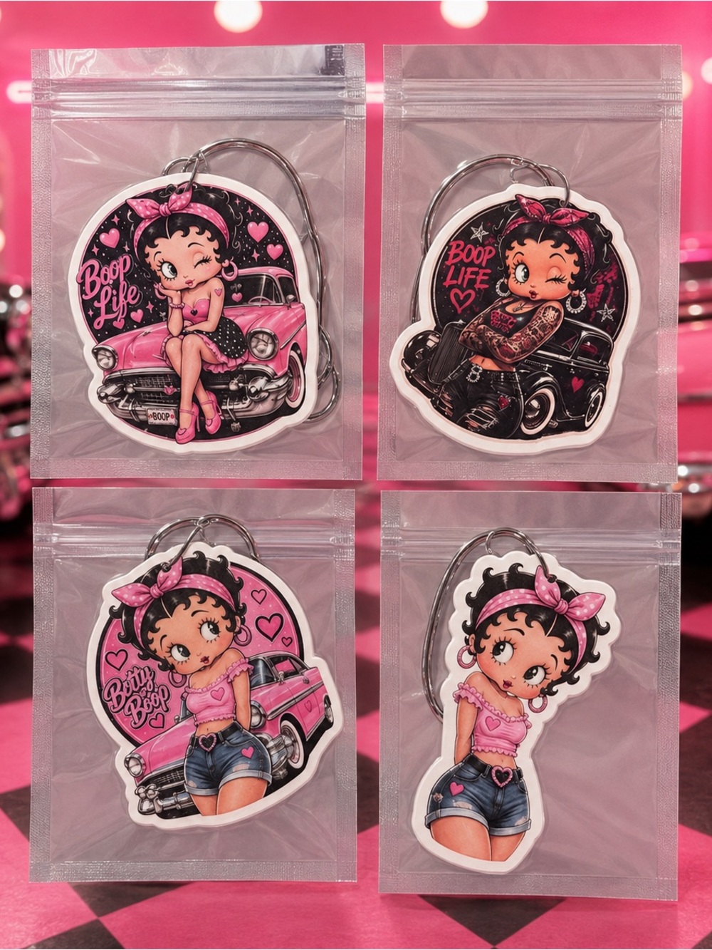 Betty Boop Car Air Fresheners Set of 4 – New Sealed